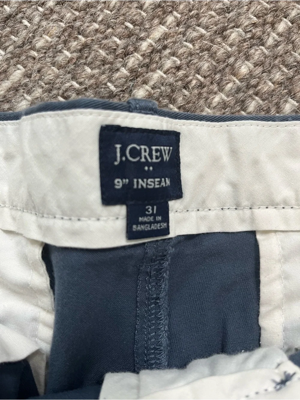 J. Crew Men’s Navy Flat-Front Chino Shorts